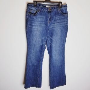 DKNY flare boot cut high rise jeans plus size 14